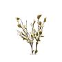 Artificial camellia branch LIDIJA, LEDs, white, 20"/50cm