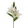 Artificial tiger lily branch DERVEN, white, 26"/65cm
