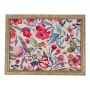Cushion tray BJARKA, floral motif, multicoloured, 17"x13"x2.8"/43x33x7cm