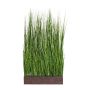 Decorative foxtail grass room divider WINNIE in synthetic box, green, 28"x8"x4ft/70x20x125cm