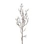 Decorative gaultheria branch KLIMOR, berries, silver, 24"/60cm