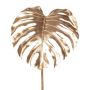 Artificial leaf Philodendron Monstera Deliciosa MENKIS, metallic gold, 3ft/90cm