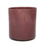Glass cylinder for candles SANYA EARTH, burgundy, 4.7"/12cm, Ø4.7"/12cm