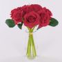 GAUTAM artificial rose bouquet, red, 25 cm