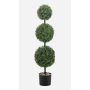 Artificial boxwood 3-ball TOM, decorative pot, crossdoor, artificial trunk, 100 cm