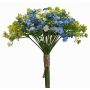 Artificial gypsophila bunch LITAGO, green-blue-cream, 9"/23cm