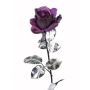 Velvet rose ELYSIA, violet-silver, 22"/55cm