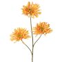 Artificial chrysanthemum branch LASDIM, ochre yellow, 30"/75cm, Ø4.3"/11cm