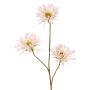 Artificial chrysanthemum branch LASDIM, white, 30"/75cm, Ø4.3"/11cm