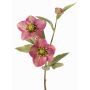Artificial Christmas rose branch SUNMYN, mauve, 22"/55cm, Ø3.1"-3.9"/8-10cm