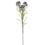 Artificial branch Wax flower MEDEA, dark purple, 80cm, Ø6cm