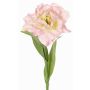 Artificial Parrot Tulip STEFANIE, light pink and yellow, 65cm, Ø14cm