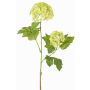 Artificial snowball branch FINDALS, light green, 24"/60cm, Ø2.4"-3.5"/6-9cm