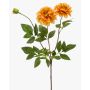Artificial dahlia NAXOS with flowers, orange-yellow, 28"/70cm