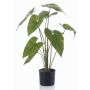 Artificial plant Alocasia Zebrina LEFKA with roots, green, 30"/75cm