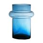 Flower vase made of glass JUSTO, recycled, blue-clear, 20cm, Ø15cm