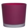 Flower pot made of glass ALENA FROST, magenta matt, 12,5cm, Ø14,5cm