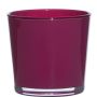 Plant pot made of glass ALENA, magenta, 11cm, Ø11,5cm