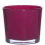 Plant pot made of glass ALENA, magenta, 12,5cm, Ø14,5cm