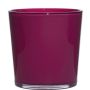 Plant pot made of glass ALENA, magenta, 19cm, Ø19cm
