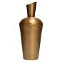 Bottle vase VICTORINO made of metal, structure, gold, 41cm, Ø16,5cm