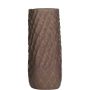 Decorative vase DAVINE made of ceramics, texture, terracotta, 28,5cm, Ø12,5cm