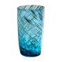 Decorative vase MARICAR made of glass, with pattern, blue-gold clear, 14,5cm, Ø8cm