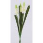 Decorative flower bunch of grape hyacinths NESANET, white, 8"/20cm