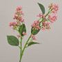 Decorative snowball branch LABIBA with buds, pink, 24"/60cm
