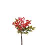 Plastic rowan branch ELNATAN in bunch, fruits, red, 12"/30cm