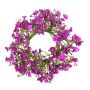 Artificial gypsophila wreath LITAGO, violet, Ø8"/20cm