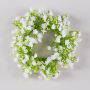 Artificial gypsophila wreath LITAGO, white, Ø8"/20cm