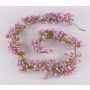 Artificial gypsophila garland LITAGO, pink-violet, 6ft/180cm