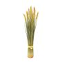 Plastic wheat ELFIREDE with spikes, green-yellow, 24"/60cm