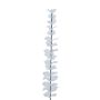 Plastic eucalyptus branch GLAUCO in glass optic, 12 pieces, transparent, 80cm