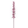 Plastic eucalyptus branch GLAUCO in glass optic, 12 pieces, burgundy, 80cm