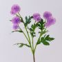Artificial flower branch globe thistle TRAUDLINDE, purple, 22"/55cm, Ø1.2"-1.6"/3-4cm