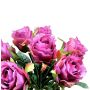 Artificial bouquet of roses MURINET, violet, 14"/35cm