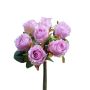 Artificial bouquet of roses MURINET, lilac, 14"/35cm