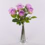 Artificial bouquet of roses MURINET, lilac, 14"/35cm