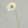 Artificial gerbera flower TEUDELINDE, white-cream, 22"/55cm, Ø3.1"/8cm