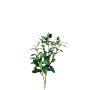 Artificial olive branch NARKADA with fruits, green, 20"/50cm