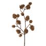 Decorative branch Fir KREMLA with cones, brown, 20"/50cm