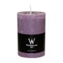 Block candle AURORA, mauve, 4"/10cm, Ø2.7"/6,8cm, 42h - Made in Germany