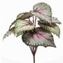 Artificial plant: leaf begonia BLAROM on a stake, crossdoor, grey-pink, 10"/25cm