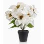 GRULEN artificial poinsettia in a decorative pot, cream, 40cm