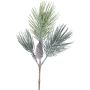 Artificial Parasol pine SNOLER with glitter, cones, frosted, green, 24"/60cm