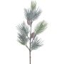Artificial Parasol pine SNOLER with glitter, cones, frosted, green, 3ft/100cm
