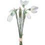 Artificial snowdrop bunch PLONI, snow-covered, white, 8"/20cm