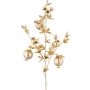 Artificial pomegranate branch DRILKE with glitter, fruits, gold, 3ft/95cm